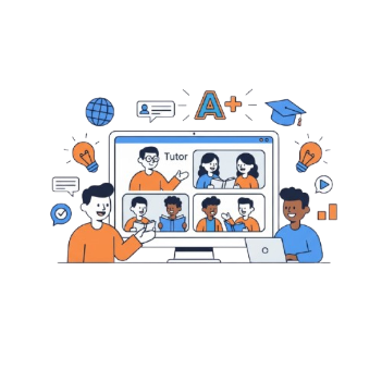 Students learning with tutors